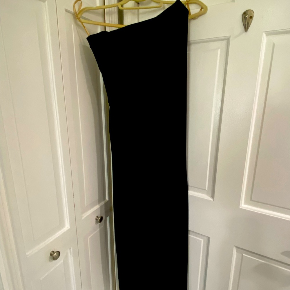 Long black BCBG gown.